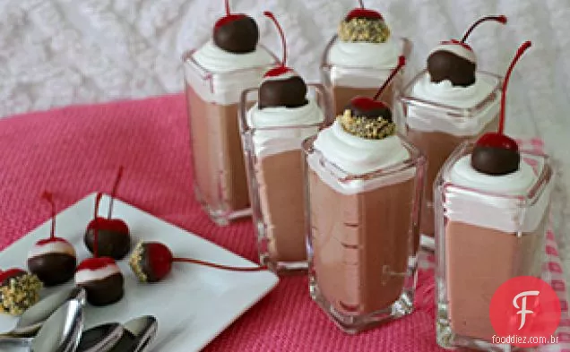 Mousse de Chocolate com cobertura de Marshmallow