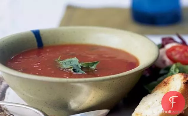 Sopa De Tomate-Manjericão