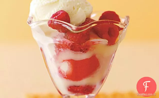Chocolate Branco Framboesa Sundaes