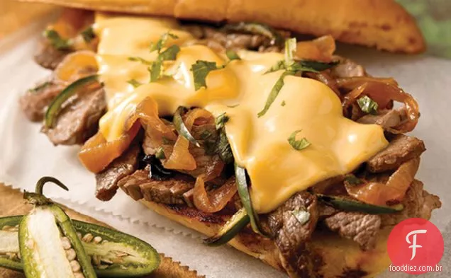 Sanduíche De Bife De Pão De Alho