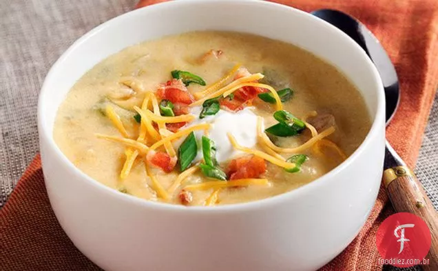 Sopa de batata assada com Bacon