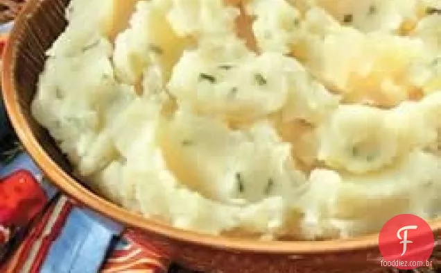 Purê De Batatas Assadas Com Alho