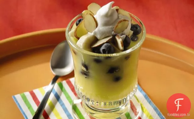 Blueberry - Pudim De Banana Parfait