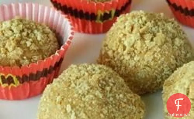 Manteiga de amendoim e bolas de mel