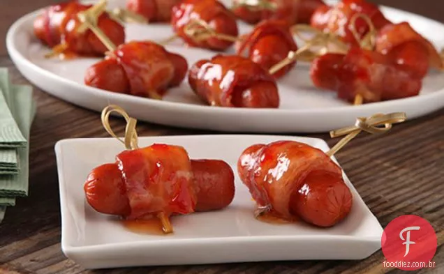 Smokies Embrulhados Em Bacon Doce E Picante