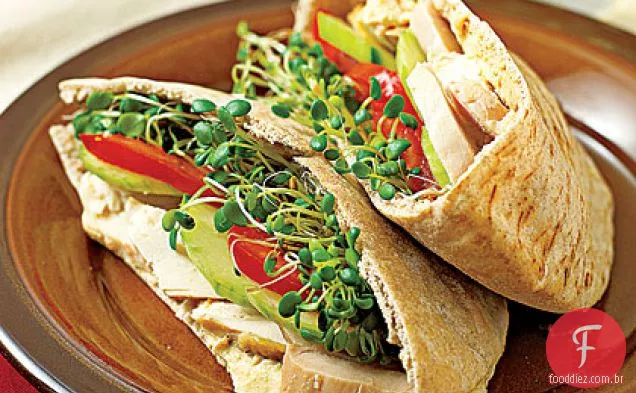 Turquia e Hummus em Pita
