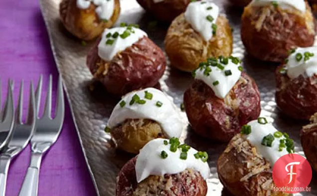 Mini Batatas Assadas Duas Vezes