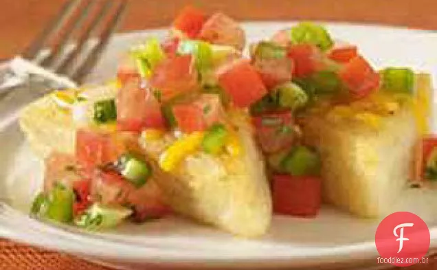 Polenta com Salsa de tomate fresco