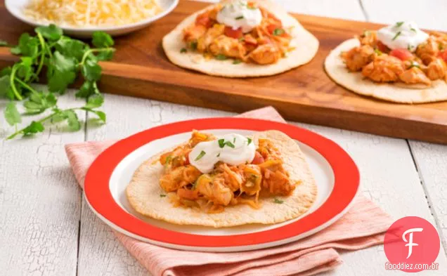 Chesy Chicken Tostadas