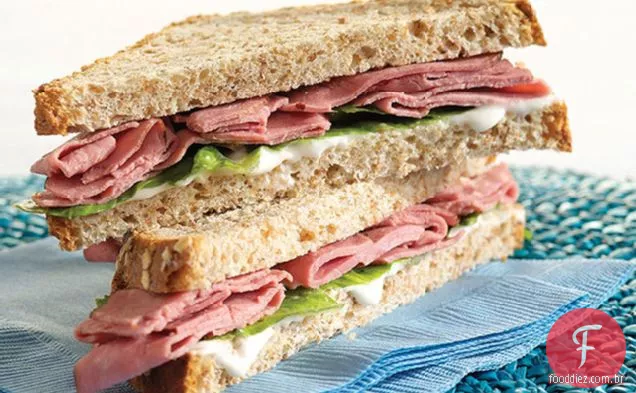 Carne e Sanduíche azul