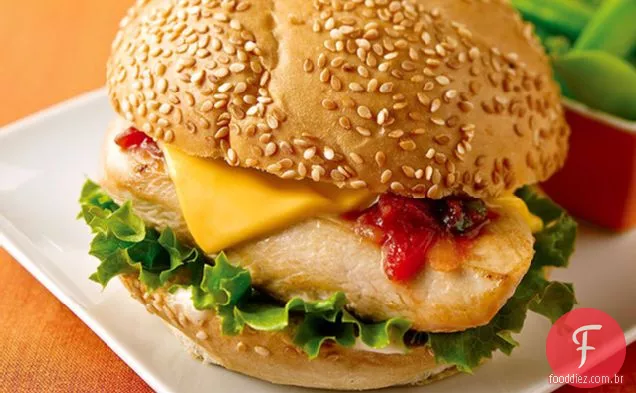 Sanduíches De Frango Cheesy Southwest