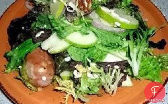Salada crocante de maçã e Salsicha
