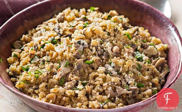 Cogumelo-Quinoa Pilaf