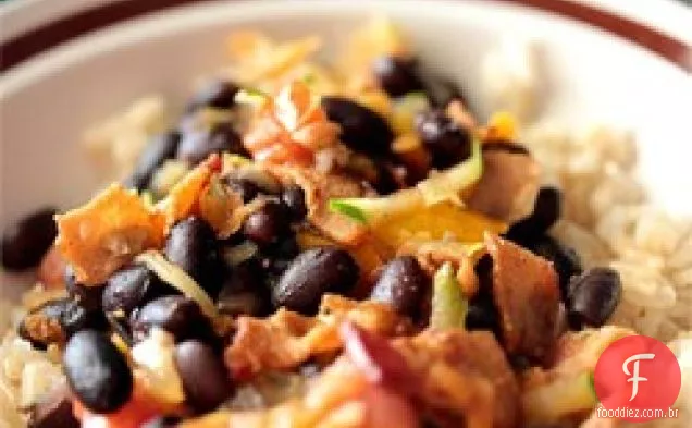 Feijão preto com Bacon