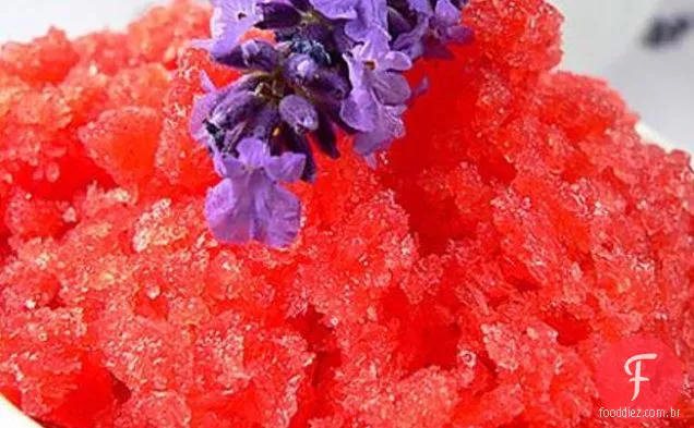 Morango E Lavanda Granita