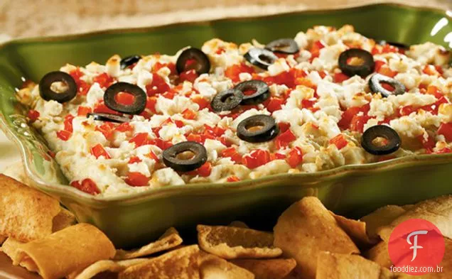Alcachofra Quente Em Camadas & Feta Dip