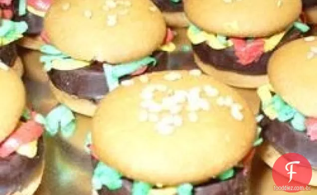 No Bake Deluxe Hamburger Cookies