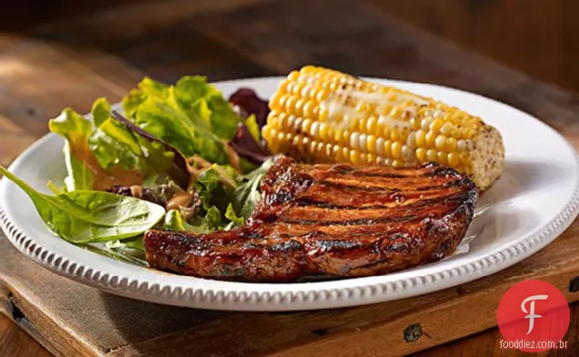 Grelhado churrasco porco Chop Jantar