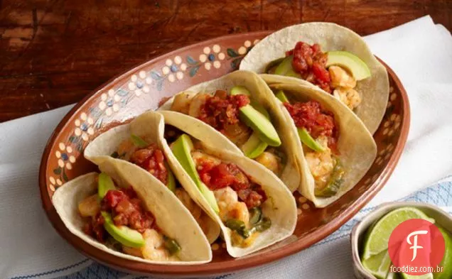 Tacos De Camarão De Queijo