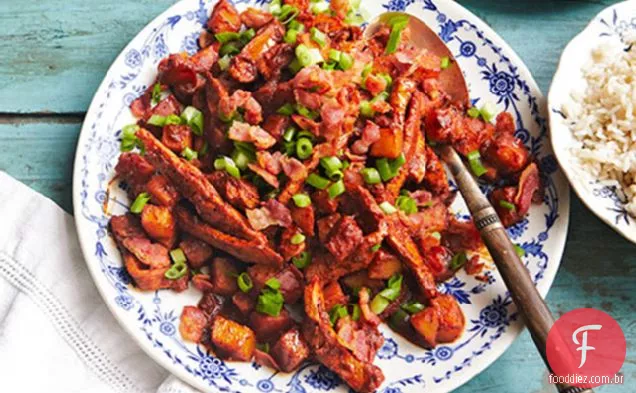 Chile Pasilla Carne De Porco E Batatas