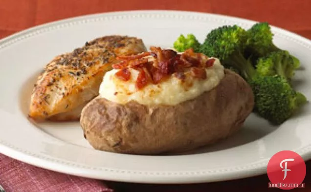 Batatas assadas duas vezes com Bacon