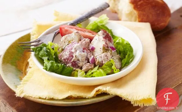 Salada de atum e batata com Jalapenos assados