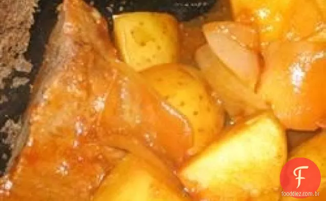 Peito de carne picante da tia Jinny