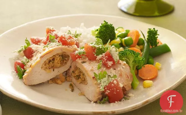 Peitos De Frango Recheados Com Coentro