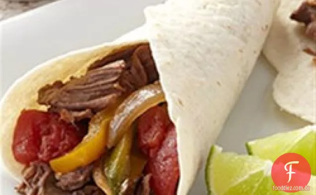 Carne assada e tomate Fajitas