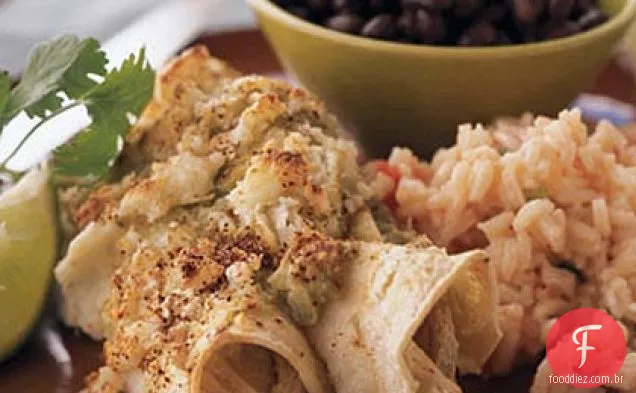 Enchiladas de frango com Salsa Verde