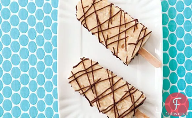 Banana-Chocolate Ripple Ice Pops