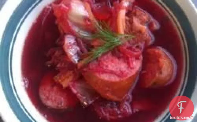 Borscht com carne