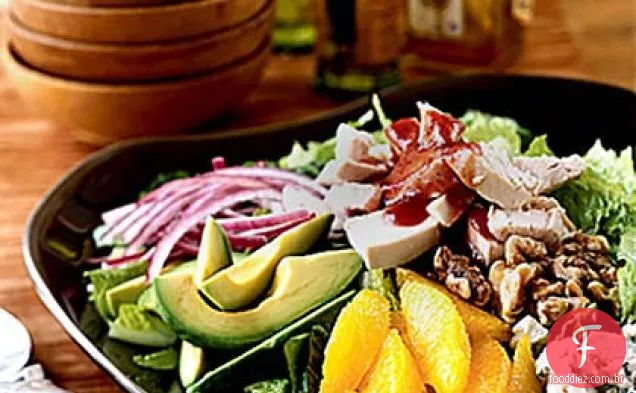 Salada de peru picada com vinagrete de Cranberry