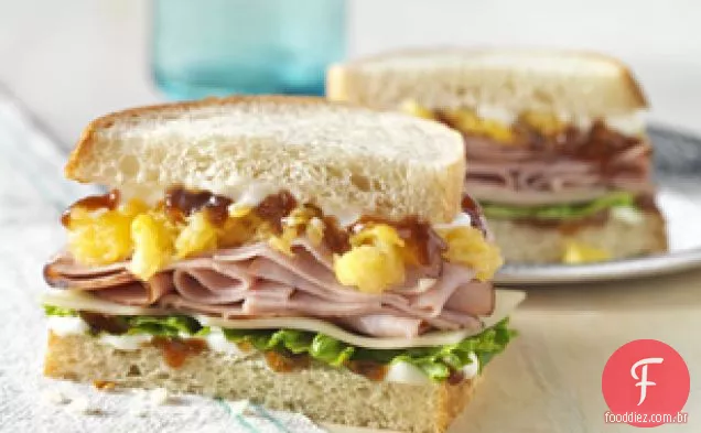 Caribbean BBQ ham Sandwich