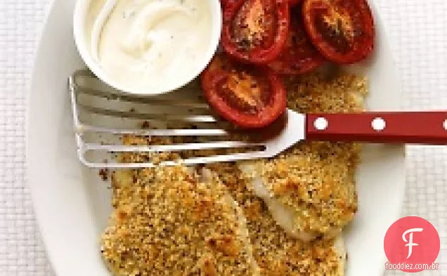 Linguado Assado Com Tomate Assado