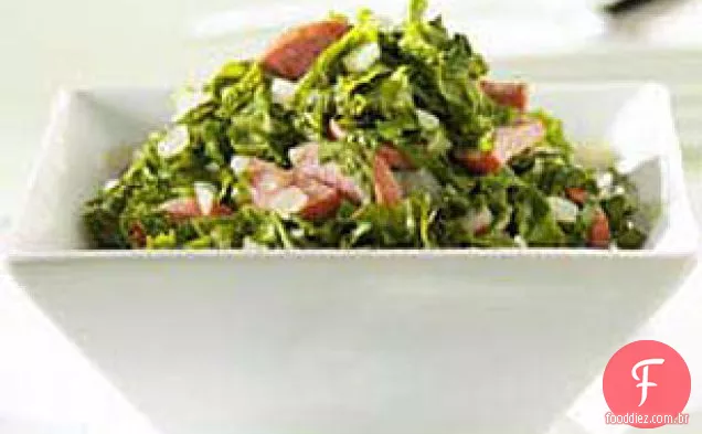Verduras misturadas com Linguiça de Peru