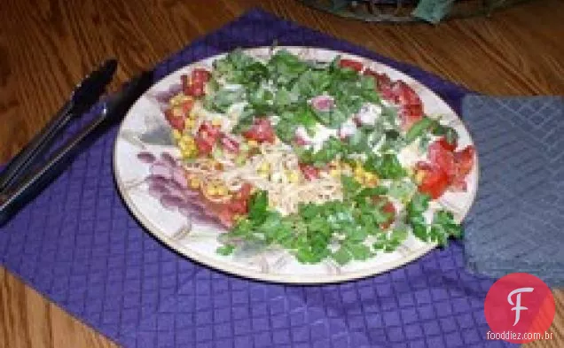 Macarrão com tomate fresco e milho