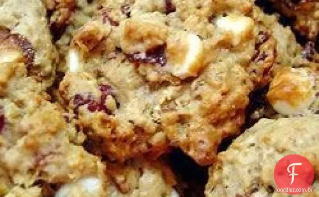 Oatmeal Cranberry Chocolate Branco Pedaços De Biscoitos