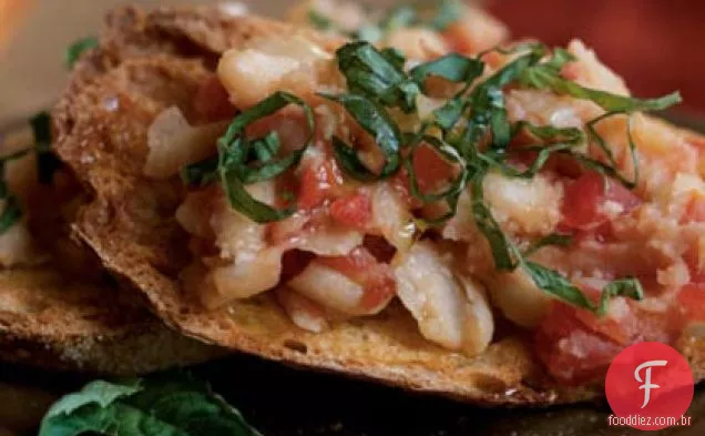 Tomate e feijão Bruschetta