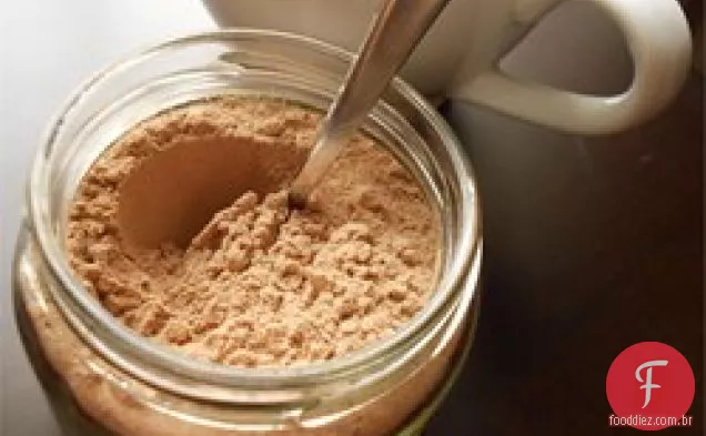 Cappuccino misture em uma jarra