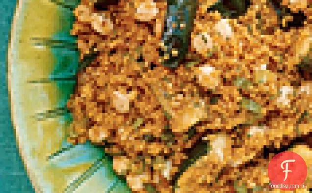 Quinoa Com Abobrinha Grelhada, Feijão Garbanzo E Cominho
