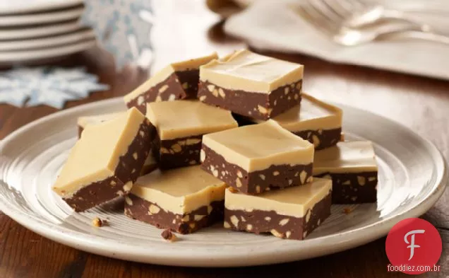 Chocolate Em Camadas-Fudge De Manteiga De Amendoim
