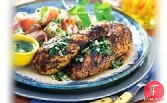 Frango grelhado do sudoeste com manteiga de limão