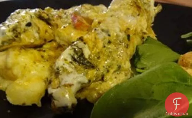 Creme azedo frango e batatas
