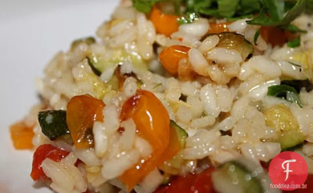 Tomate Cereja Assado E Risoto De Abobrinha