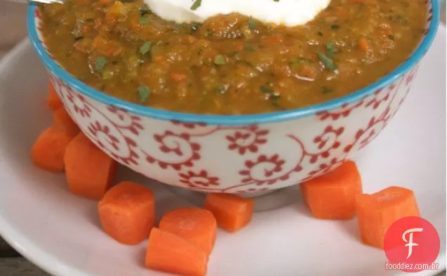 Sopa Puré De Cenoura De Abobrinha