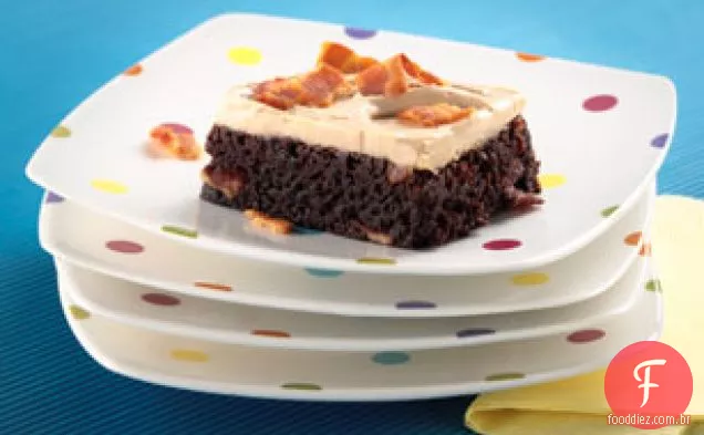 Bacon Brownies com cobertura balsâmica