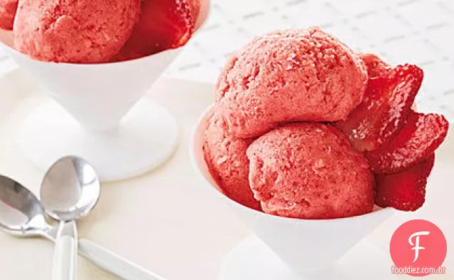 Sorbet De Banana-Morango-Limão