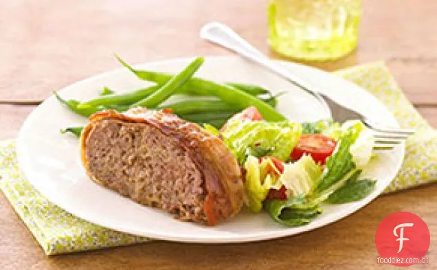 Bolo De Carne De Bacon Com Queijo