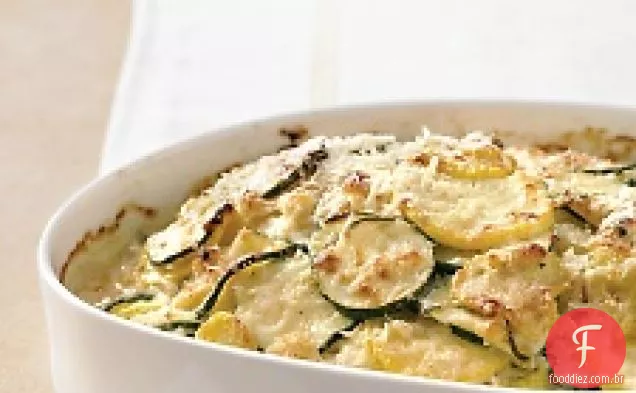 Abobrinha E Abóbora Amarela Gratinada